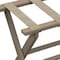 Homeroots HomeRoots 383087 Earth Friendly Taupe Folding Luggage Rack with Dark Tan Straps 383087 - alternate 5